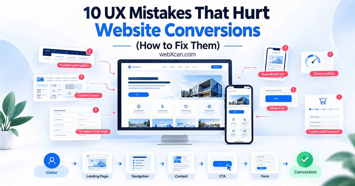 Home 12 UX Mistakes That Hurt Website Conversions