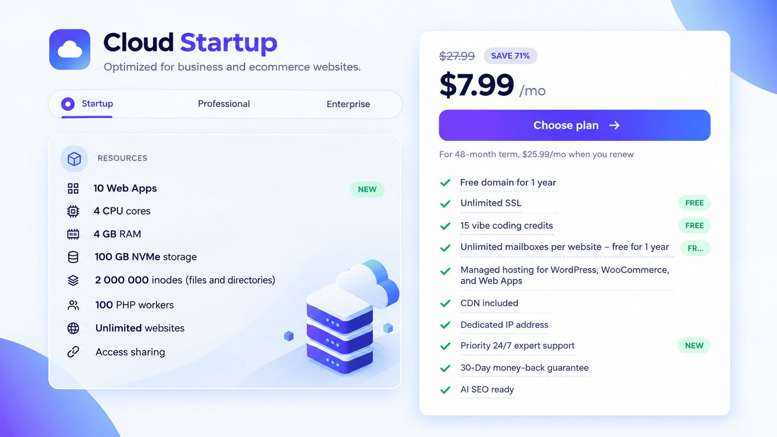 The Ultimate Guide to the Best Cloud Hosting in 2026 (Tested & Compared) 1 Compare Hostinger cloud hosting plans and resources
